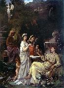 Anselm Feuerbach The Fairy tale teller oil painting reproduction